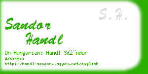 sandor handl business card